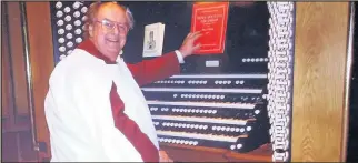  ??  ?? Organist David Johnson will be playing the renovated organ at St Peter’s Church