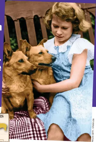  ?? / Picture: ?? Family corgis: Princess Elizabeth with Jane and Dookie in 1936