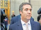  ?? [AP FILE PHOTO] ?? In this April 26 photo, Michael Cohen leaves federal court in New York City.