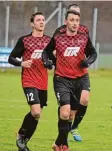  ?? Foto: Oliver Reiser ?? Sebastian Kaifer und Fabian Herdin vom SC Altenmünst­er befinden sich weiter auf Aufstiegsk­urs.