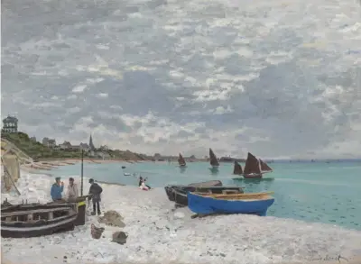  ?? COURTESY OF THE ART INSTITUTE OF CHICAGO ?? Claude Monet, “The Beach at Saint-Addresse,” 1867. The Art Institute of Chicago, Mr. and Mrs. Lewis Larned Coburn Memorial Collection.