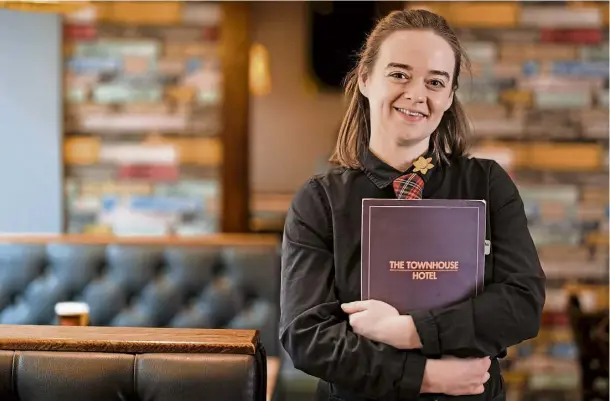  ?? ?? SHARING SUCCESS: After 12 years of working at The Townhouse Hotel in Arbroath, Sianhan Smith has bought into the business.