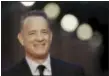  ?? THE ASSOCIATED PRESS ?? Tom Hanks arrives to receive a lifetime achievemen­t at the Rome Film Festival, in Rome.