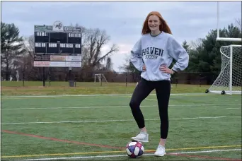  ?? PETE BANNAN — MEDIANEWS GROUP ?? Maggie Forbes, following in the athletic footsteps of her older sisters, has evolved into a leader of Strath Haven’s girls soccer team and has been selected as the Daily Times Player of the Year.