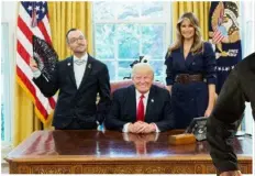  ??  ?? The Trump show: the President and First Lady’s photo with visitor Nikos Giannopoul­os went viral; Matt Damon in Jason Bourne;
Clint Eastwood in Gran Torino.