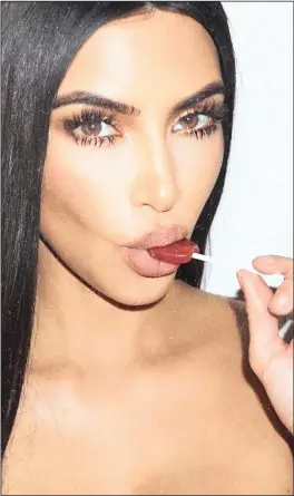  ??  ?? Kim Kardashian West faced a backlash after posting this picture of herself sucking on an ‘appetite suppressan­t’ to Instagram.