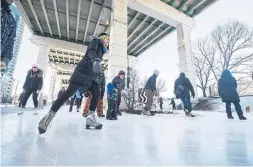  ?? BERNARD WEIL TORONTO STAR FILE PHOTO ?? Skaters will take to the ice at the grand opening of the Bentway Skate Trail.