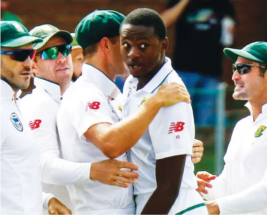  ??  ?? WHAT ARE YOU LOOKING AT? South Africa’s best bowler Kagiso Rabada will not be watching from the pavilion during his side’s crucial next two Tests. (AFP)