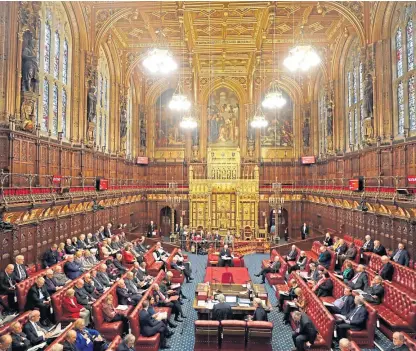  ?? Picture: PA. ?? The House of Lords meets in the Palace of Westminste­r in London – for now. Asked whether the government was planning to move the House of Lords to York, Conservati­ve Party chairman James Cleverly said: “We might.”