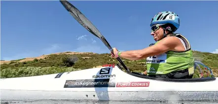  ?? GETTY IMAGES ?? Women’s longest day winner Simone Maier in the kayak.