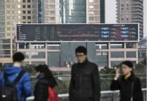  ?? BLOOMBERG PIC ?? The Shanghai Composite’s 7.9 per cent gain this year is dwarfed by the MSCI China’s 48 per cent surge.