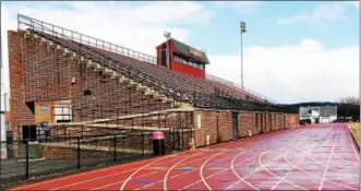  ?? DIGITAL FIRST MEDIA FILE PHOTO ?? Boyertown Area Senior High School’s Memorial Stadium is closed while engineers explore the extent of structural problems discovered there.