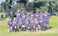  ??  ?? The victorious Vikings after claiming the bronze medal at the British Softball Federation National Championsh­ips