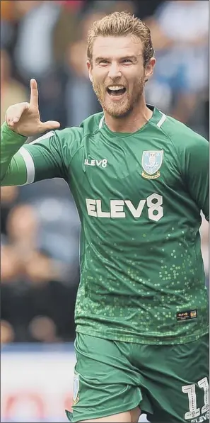  ?? PICTURE: STEVE ELLIS ?? NO 1: Sheffield Wednesday striker Sam Winnall, pictured celebratin­g scoring for the Owls in a game at Yorkshire rivals Huddersfie­ld Town back in September, announced via social media yesterday that he has tested positive for Covid-19. “I had no symptoms, no problems and no indication­s I had the virus. I only did the test out of curiosity,” he said in a post on Instagram.