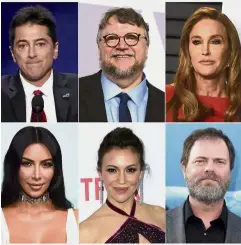  ??  ?? This combinatio­n photo shows celebritie­s (top row from left) Baio, del Toro, Jenner and (bottom row from left) Kardashian, Milano and Wilson, who were forced to evacuate their homes in Southern California. — AP Escape artistes: