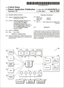  ??  ?? ABOVE The US Postal Service’s patent combines blockchain with postal ballots