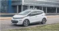  ?? GENERAL MOTORS TRIBUNE NEWS SERVICE ?? General Motors reorganize­d to create resources for the developmen­t of self-driving cars such as the Chevrolet Bolt.