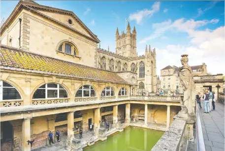  ?? DOMINIC ARIZONA BONUCCELLI/RICK STEVES' EUROPE ?? The ancient Roman spa in Bath boomed after Queen Mary bathed in the mineral water in 1687 and bore a son 10 months later.