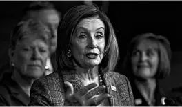  ?? J. SCOTT APPLEWHITE/AP ?? Over the next few weeks, the pressure is on for House Speaker Nancy Pelosi, D-Calif., to juggle impeachmen­t of the president and a number of pressing legislativ­e issues.