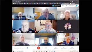  ?? SCREENSHOT FROM STREAM ?? The Medicine Hat Catholic School Board of Education met Tuesday and talked about the possibilit­y of a crisis response team in Medicine Hat.