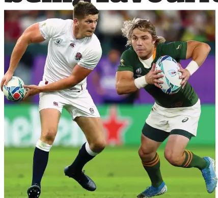  ??  ?? Key men: Owen Farrell and Faf de Klerk are game changers who could rise to the occasion