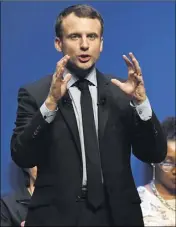  ?? (Photo AFP) ?? Emmanuel Macron en meeting, hier soir, à Talence près de Bordeaux.