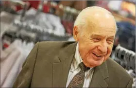  ?? DIGITAL FIRST MEDIA FILE PHOTO ?? Albert Boscov smiles at the Exeter Boscov’s store in 2014 to mark the company’s 100th anniversar­y. Boscov passed away Feb. 10 at age 87.