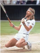  ?? ADAM STOLTMAN/AP ?? Björn Borg defeated John McEnroe to win his fifth consecutiv­e Wimbledon title on July 5, 1980.