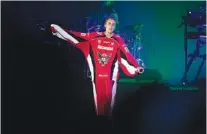  ?? AP PHOTO/AMR NABIL ?? Canadian pop star Justin Bieber performs at a concert marking the end of Formula One, in Jiddah, Saudi Arabia, on Sunday.