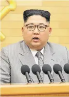  ??  ?? ADDRESS Kim Jong-un New Year speech