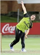  ?? /Richard Huggard/Gallo Images ?? Solid foundation: Warriors fast bowler Anrich Nortjé says the Gqeberha side can build on their promising start to the CSA T20 Challenge.