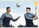  ??  ?? DUBS Mccarthy and Sutcliffe at the renewal of Ballygowan and Energise Sport partnershi­p with Dublin GAA