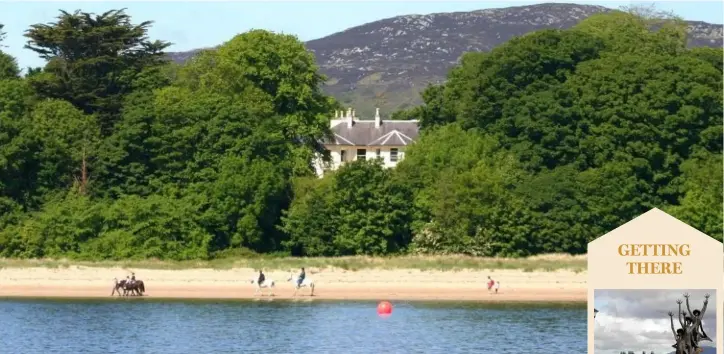  ??  ?? What more could a dog want? A beach to walk on, a room with patio, and just yards from a cellar bar — Rathmullan House from Lough Swilly
