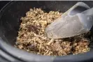  ?? Photograph: Vlad Varshavski­y/Alamy ?? Wood sawdust with bird droppings in a bucket. Using chicken farm waste as fertilizer for the vegetable garden