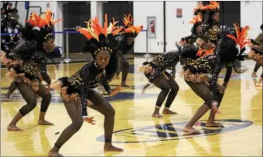  ?? MICHILEA PATTERSON — DIGITAL FIRST MEDIA ?? Members of the Konstructi­on Dance Company compete in the Kandy Krush Dance Competitio­n at Pottstown High School.