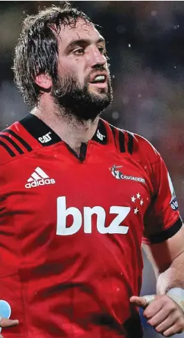  ?? Photo: TVNZ. ?? Veteran lock forward Sam Whitelock returns from the cancelled Japan League to join the Crusaders in the resumption of Super Rugby comp in New Zealand.