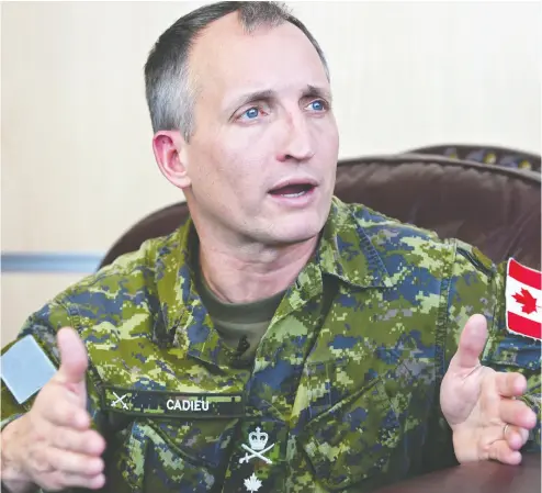  ?? ED KAISER / POSTMEDIA NEWS FILES ?? Retired lieutenant-general Trevor Cadieu travelled to Ukraine with the intent to volunteer for that country’s military.