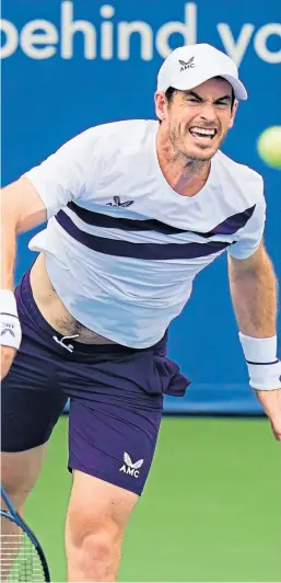  ?? Picture: AP. ?? Andy Murray showed his fighting spirit and will to win is as strong as ever in a thrilling victory at the US Open.