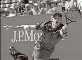  ?? Seth Wenig / The Associated Press ?? Denis Shapovalov returns a shot from Kyle Edmund during the third round of the U.S. Open.