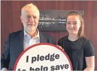  ??  ?? Abby gets backing of Jeremy Corbyn.