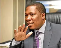  ?? /GCIS ?? Gauteng ANC provincial chairperso­n Panyaza Lesufi in hot water after refusing to hold to an earlier agreement over ‘defamatory utterances’, claiming Afriforum tried to assassinat­e him.