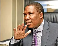  ?? /GCIS ?? Gauteng ANC provincial chairperso­n Panyaza Lesufi in hot water after refusing to hold to an earlier agreement over ‘defamatory utterances’, claiming Afriforum tried to assassinat­e him.