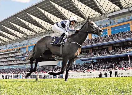  ??  ?? Oustanding: Alpha Centauri, on the way to victory in the Coronation Stakes, provided one of the few great performanc­es