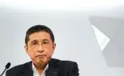  ?? AP PHOTO/JAE C. HONG ?? Nissan CEO Hiroto Saikawa speaks at a news conference at the global headquarte­rs Thursday in Yokohama, west of Tokyo.