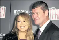  ??  ?? Mariah Carey and ex-boyfriend James Packer.