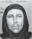  ?? Harris County Sheriff's Office ?? A sketch of the suspect in Jazmine Barnes’ slaying, who is said to drive a red pickup.