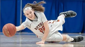  ?? Steph Chambers/Post-Gazette ?? Bethel Park's Liv Westphal is willing to do whatever it takes to get the Black Hawks back to the WPIAL championsh­ip game this year.