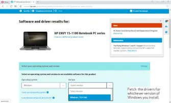  ??  ?? Fetch the drivers for whichever version of Windows you install.