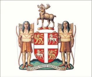  ?? THE CANADIAN PRESS/HO - GOVERNMENT OF NEWFOUNDLA­ND AND LABRADOR ?? The Newfoundla­nd and Labrador coat of arms is shown in this undated handout image.