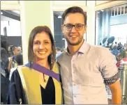  ??  ?? DOCTOR, DOCTOR: Former GHS headgirl Dr Nadia van Staden last week qualified as a specialist paediatric­ian. With her is her husband, Dr Craig Berenger